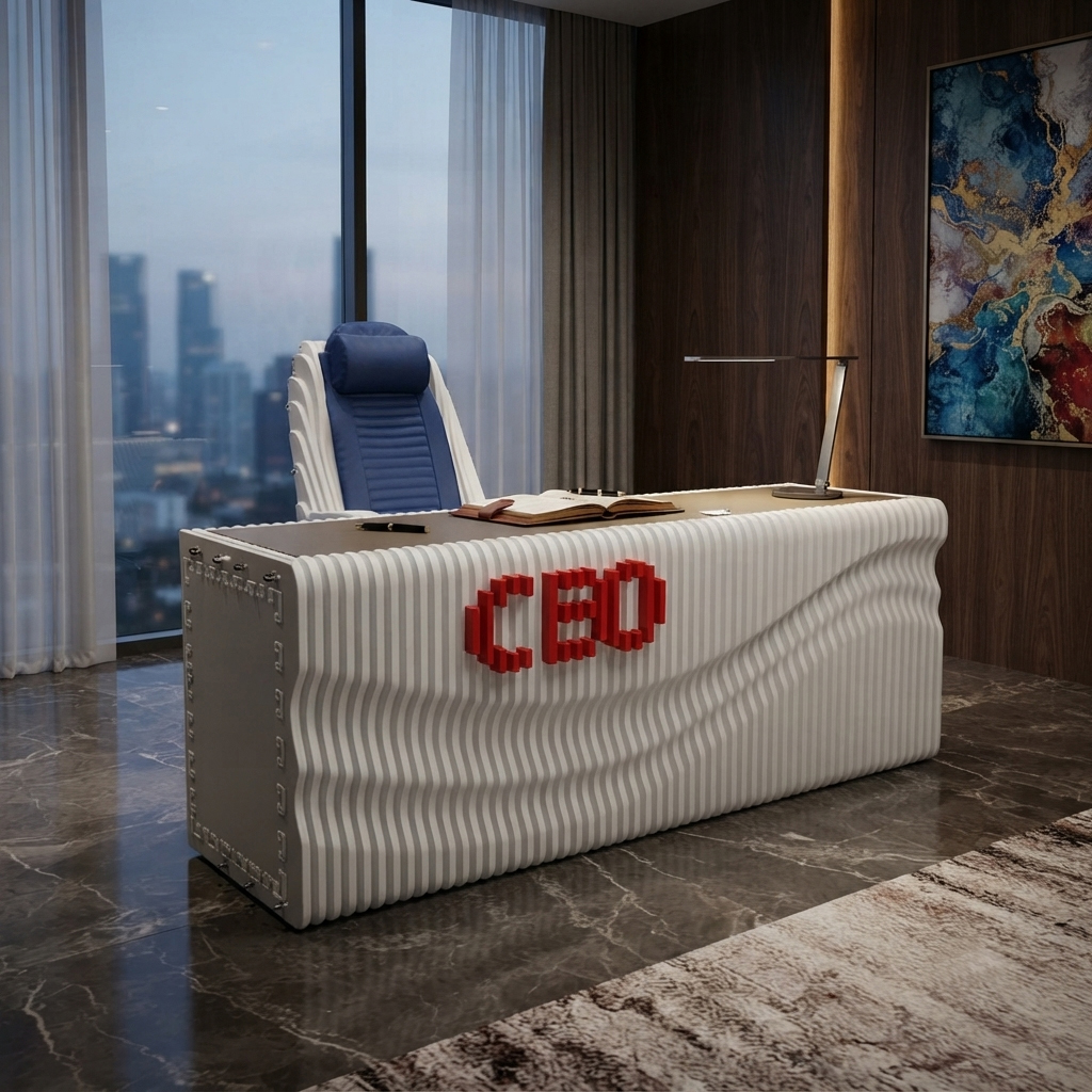 HR8N84+HKTF64 - BÀN LÀM VIỆC CAO CẤP - CEO - Ảnh 2