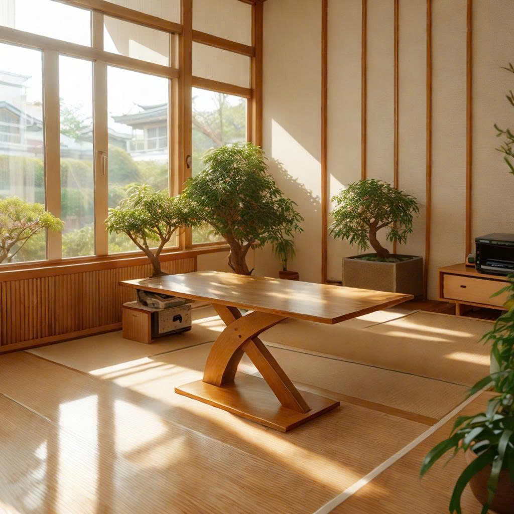 HR8N40- BÀN GỖ PLYWOOD CHỮ X -THỦ CÔNG LII - Ảnh 2