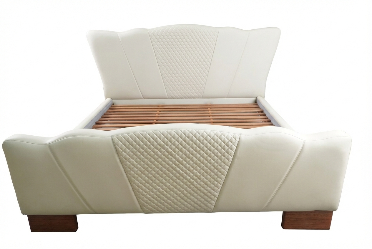 HWAJ88- GIƯỜNG GỖ BỌC DA CAO CẤP - Ảnh 3